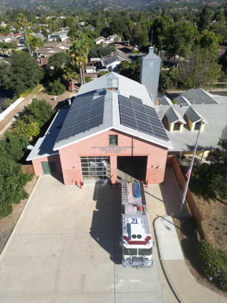 Fire station with solar on the roof